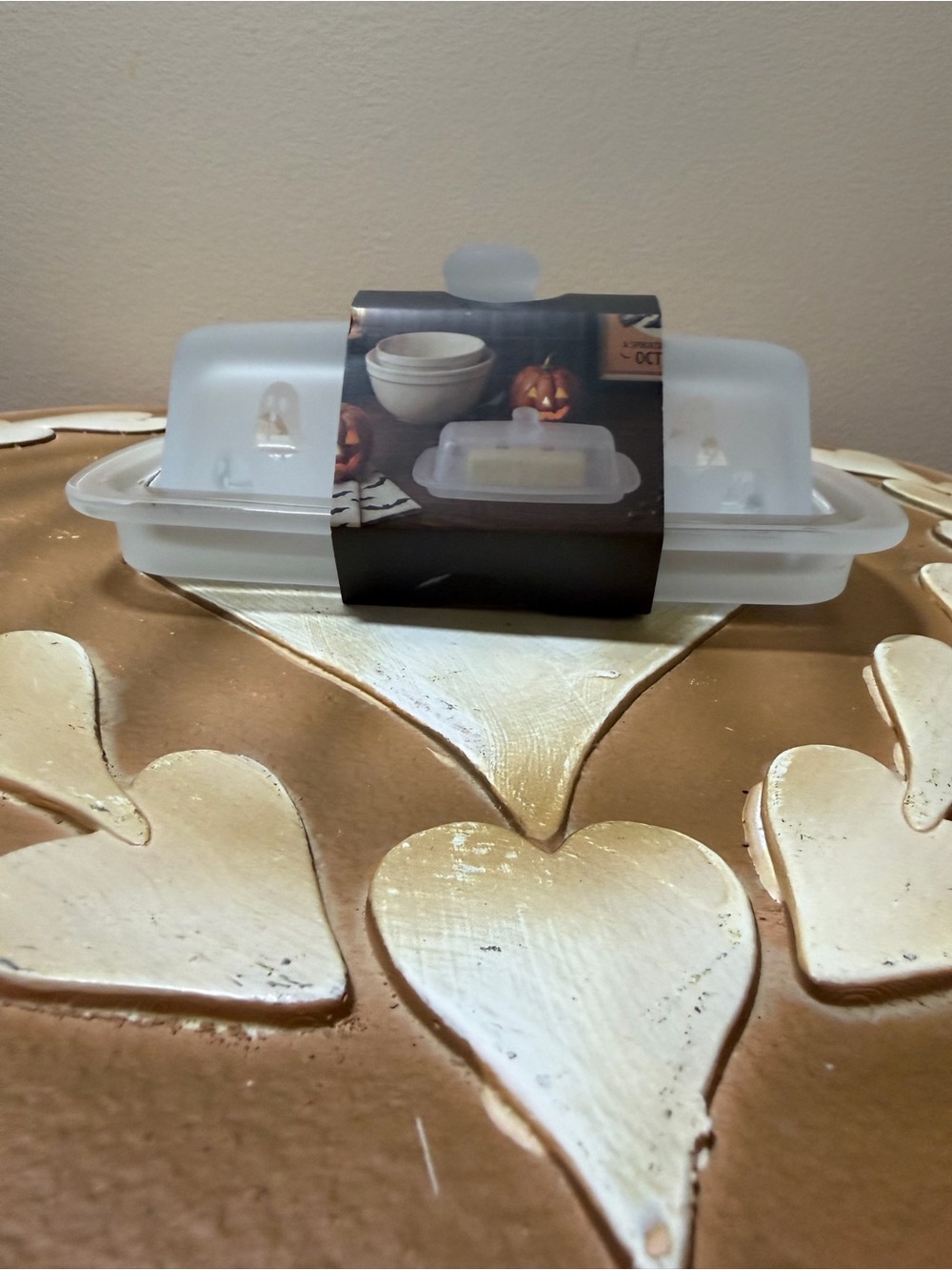 CWC Halloween Ghost Embossed Butter Dish